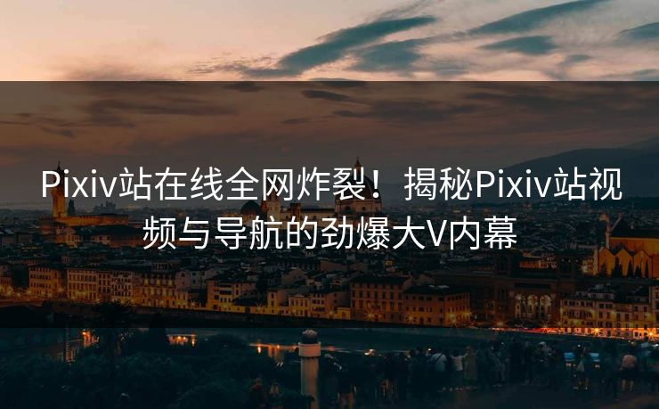 Pixiv站在线全网炸裂！揭秘Pixiv站视频与导航的劲爆大V内幕