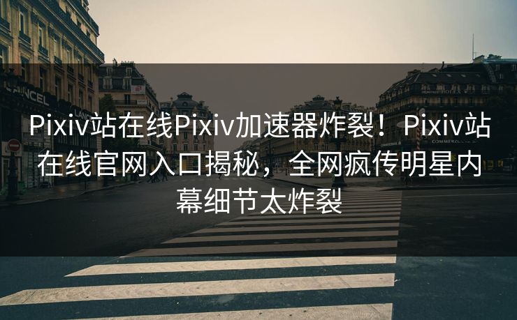 Pixiv站在线Pixiv加速器炸裂！Pixiv站在线官网入口揭秘，全网疯传明星内幕细节太炸裂
